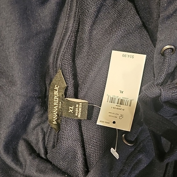 BANANA REPUBLIC blue hoodie... size XL....NEW! - Picture 8 of 10